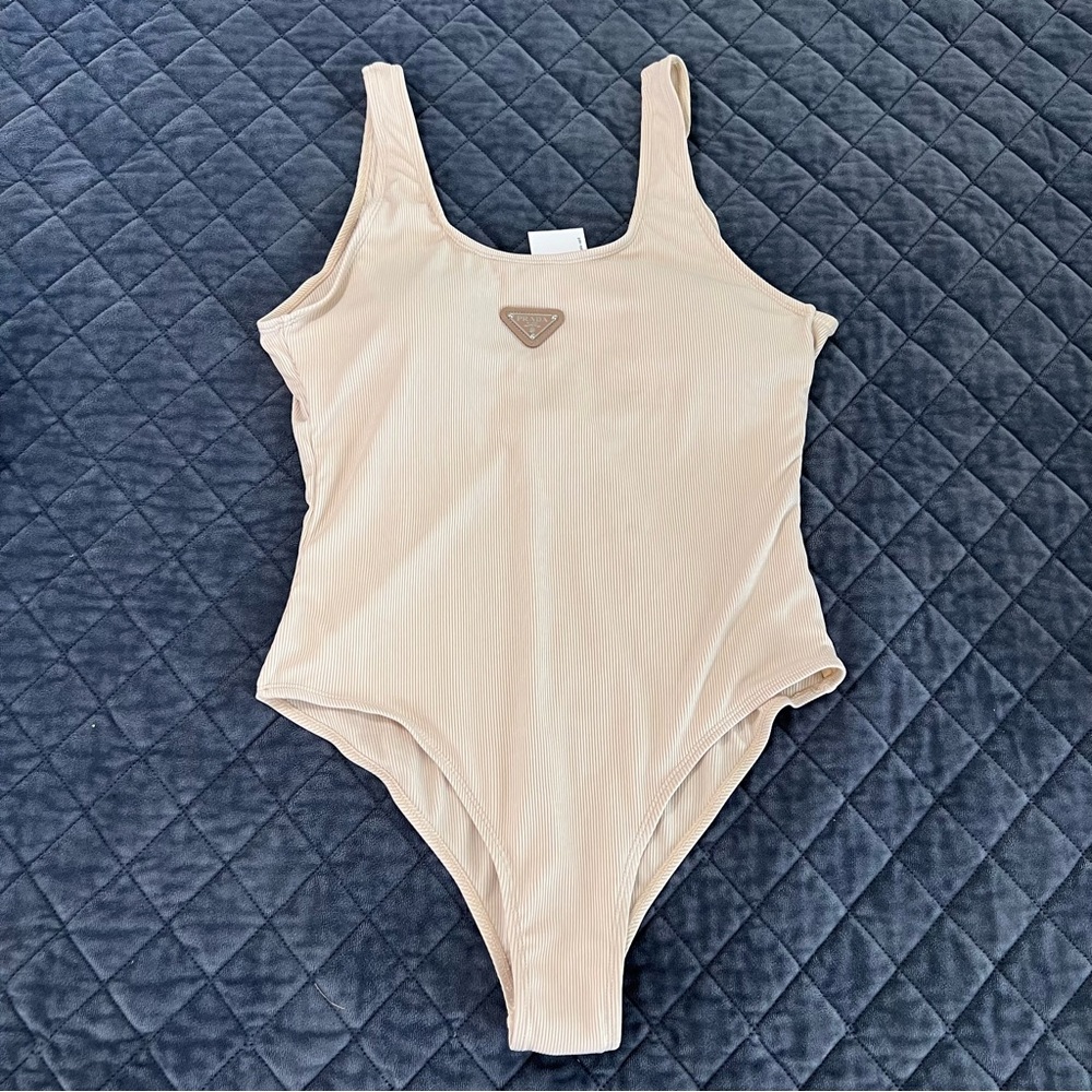 Prada Beige One Piece Swimsuit